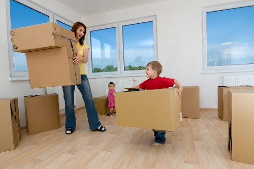 Scenic view of Hammersmith residential area during a move